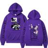 Anime Wenhao Wild Dog Printed Hoodie Fall Winter Men Fashion Loose Pullover Women O-Neck Fleece Long Sleeve Sweatshirts