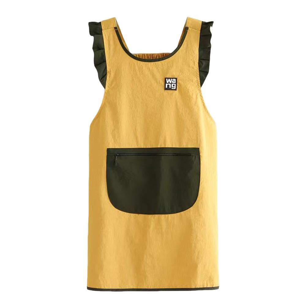 Anti-Fouling Küchenschürze mit Rüschenrand Restaurantuniform Floristikgeschäft Arbeitskleidung für Damen