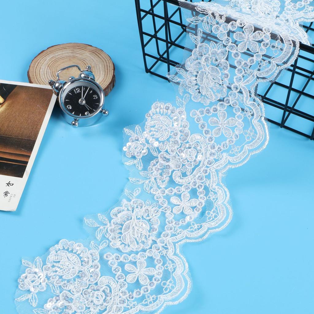 Clothing Accessories Wedding Dress Headgear Dress Children'S Dance Clothes Lace Lace Embroidery Car Bone Beads Three-In-One Lace