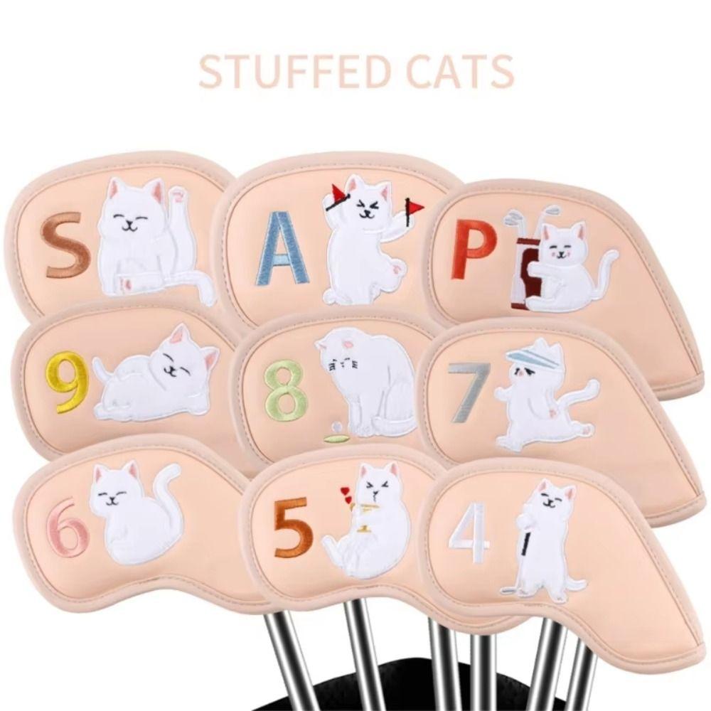 PU Leather Golf Iron Head Cover Scratchproof Golf Club Covers Golf Head Protector  Protective Cover