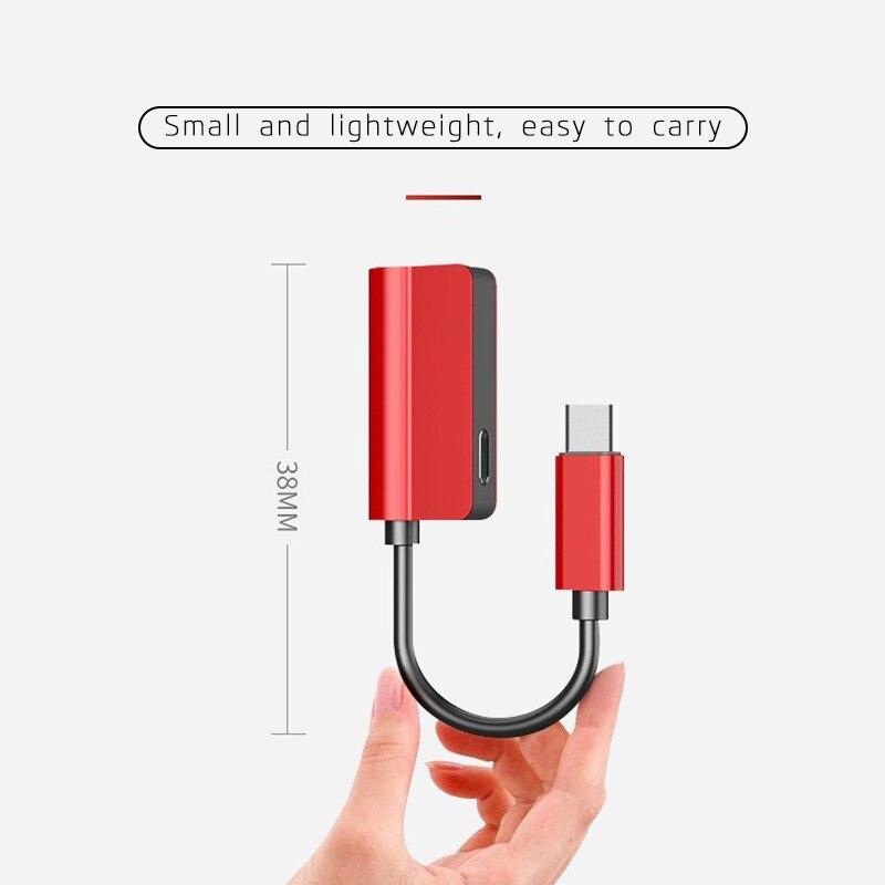 USB Typ C auf 3,5 mm Kopfhöreranschluss Ladeadapter für Xiaomi Note10 Aux Audio Konverter Ladekabel Adapter Kopfhörer Smartphone Zubehör