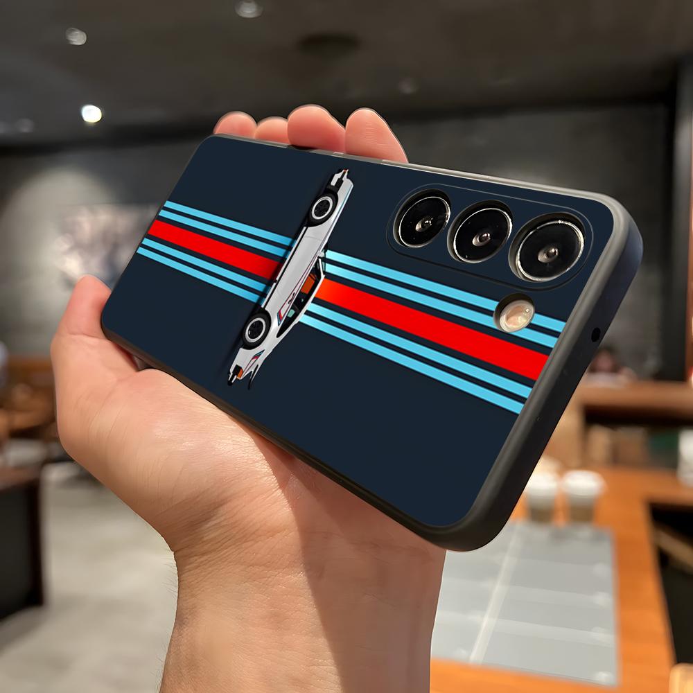 Custodia per Telefono Racing M-Martini Per Samsung A56 A36 A26 A16 A15 A25 A35 A55 A14 A34 A24 A54 Guscio Morbido Nero