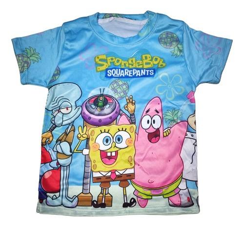 2026 Hot Selling Fashion New Personality SpongeBob SquarePants Underwater Adventure Pattern Round Neck 3D Printed Casual T-shirt