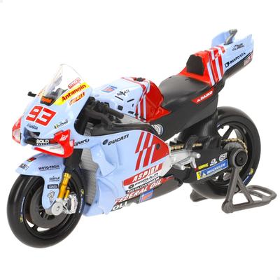 Maisto Model Samochodu Diecast w Skali 1/18 2024 Gresini Racing Ducati Desmosedici #73 Alex Marquez Jasnoniebieski / Gotowy Model Motocykla 36399#73