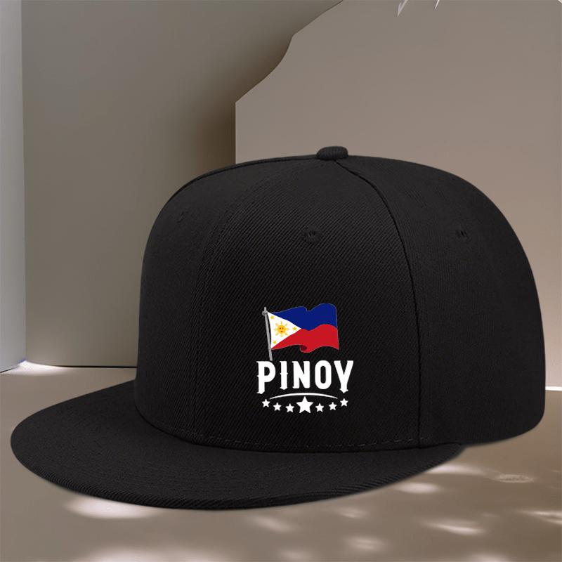 Pinoy Filipino Flag Graphic Baseball Cap Unisex Polyester Streetwear Snapback Hat Casual