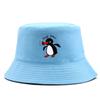 1pc Summer Penguin Printed Bucket Hats for Men Women Travel Beach Reversible Fisherman Hat Outdoor Sports Pull Up Panama Sun Hat