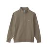 Champion Half Zip Long Sleeve with Embroidered Greige Men's Sweatshirt, Logo, C3-B020,