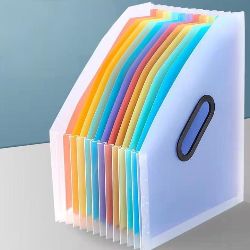 1Pc Vertical Portable Folder, Expandable Organ Bag, Multi-Layer Student Specific Paper Organizer, Office Files Available