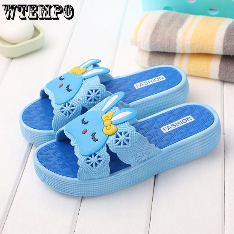 Unisex Slippers Women's Cute Slippers Summer New Cartoon Upper Home Bathroom Outdoor Slippers Non-slip Soft Bottom Thick Bottom Shoes