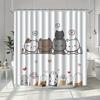 Cute Cartoon Cats Family Shower Curtain Bathroom Decor Funny Pet Shower Curtain for Kids Bathroom Novelty Shower Curtain