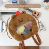 Cartoon Bear Sweet Plush Backpack With  Nylon Lining For Daily Wear Fashion