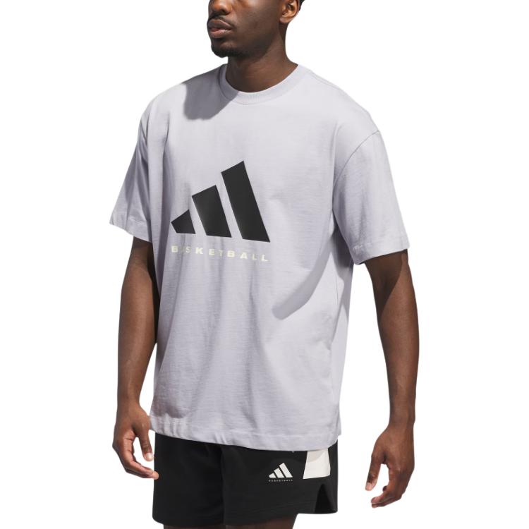 Adidas Basketball Ss25 Loose Fit Crew Neck Short Sleeve T-Shirt Unisex Tops JX5584