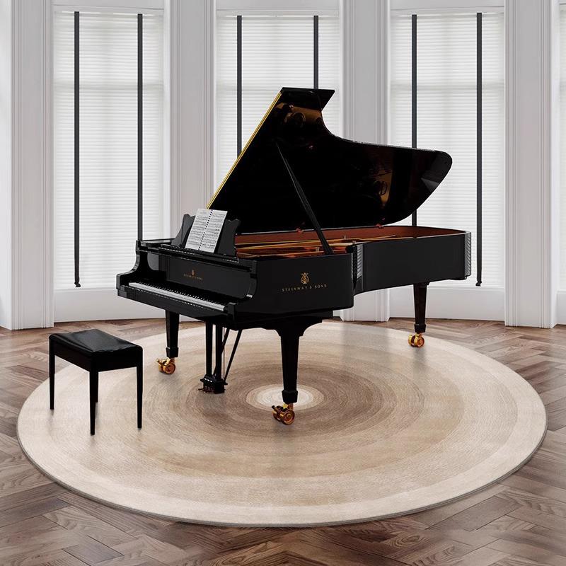 

Modern Advanced Piano Carpet Stylish Light Luxury Living Room Round Rug Machine Washable Non-slip Bedroom Floor Mats Alfombra 50x80cm (19x31inch)