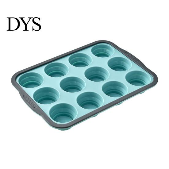 Muffins Baking Tray Silicone Muffin Pan for Baking, 6/12-Cavity Easy Release Cake Clean Mold, Food Grade Nonstick Cupcake Mold Kitchen Flexible Cups
