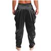 Mens Satin Dhoti Pants Casual Elastic Waistband Draped Baggy Trousers Vacation Theme Party Ethnic Wear