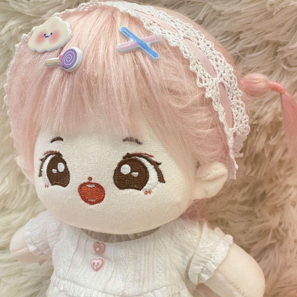 Lolita 20cm Cotton Doll  Dress Head Cover Plush Toy Clothes Cotton Doll Clothes  Doll Accessories