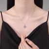 Moissanite Necklace 1ct Four Leaf Clover Pendant Simple Fashion Jewelry Women