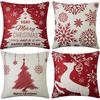 New Christmas Pillow Cover, Deer Snow Festival Decoration, Home Sofa, Living Room Pillow, Cushion Cover