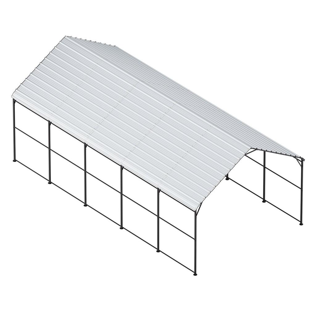 13' x 26' Metal Carport Heavy Duty Outdoor Car Shelter Garage for Boats