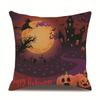 Halloween Linen Pillow Cover Printed Pillow Cover