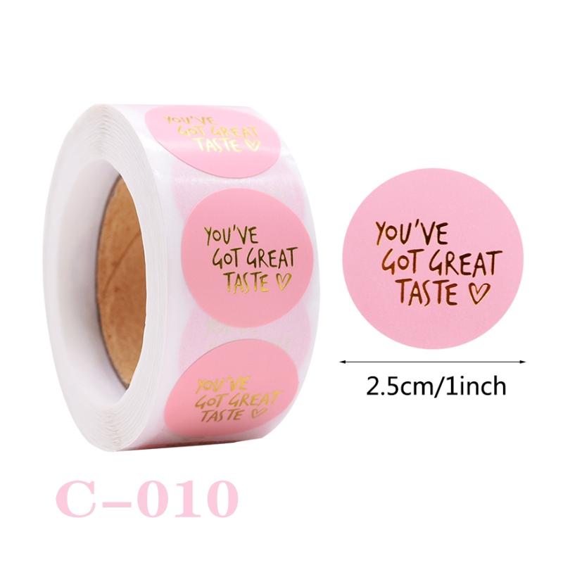 500pcs Round Labels Thank You Gift Sealing Sticker Kraft Paper Candy Gift Box Bag Wedding Holiday birthday party decoration tags