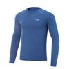 Li Ning Fitness Series Simple Versatile Comfortable Casual Round Neck Long Sleeve T-Shirt Men Tops Deep-Navy ATLV271-3