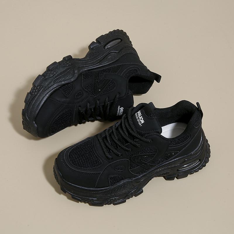 CRLAYDK Damen Chunky Sneaker Mode Plateau Mesh Casual Dad Schuhe Damen Keilabsatz Sport Walking Trainer Schnürschuhe Tennis