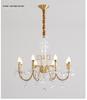 Nordic Wave Crystal Copper Chandelier for Dining Room, Bedroom, or Living Room