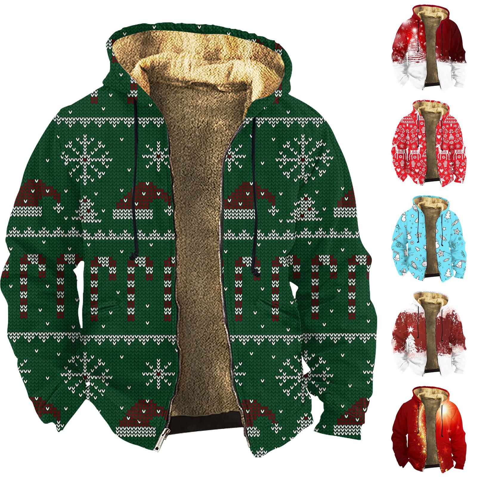 

Мужской индивидуальный повседневный свитер на молнии с длинным рукавом и принтом, толстый хлопковый костюм, зимний костюм