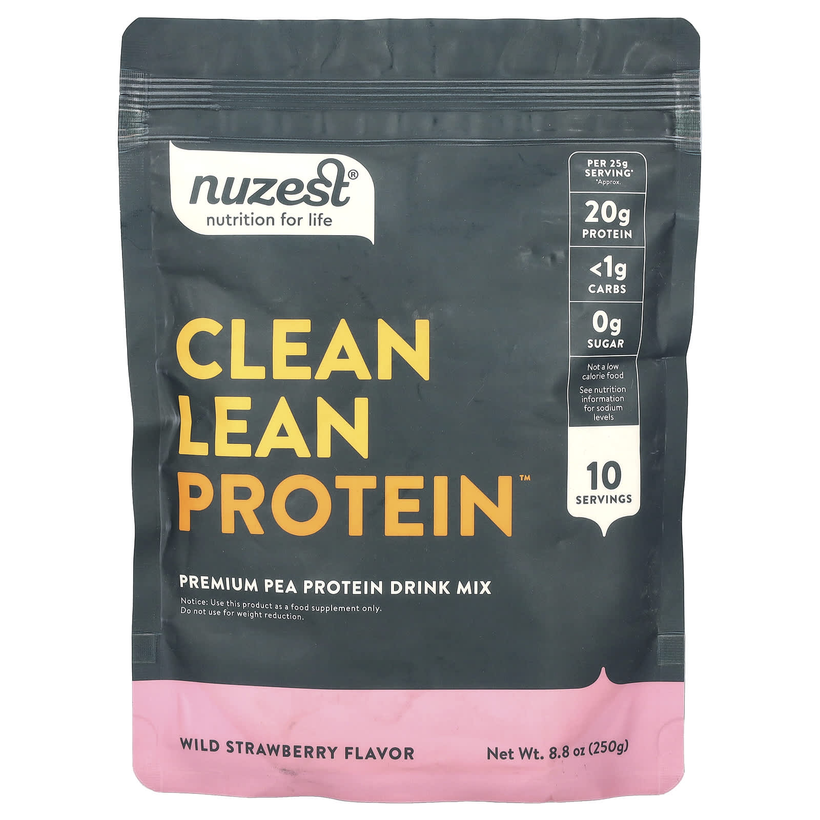 

Nuzest, Clean Lean Protein, Wild Strawberries, 8.8 oz (250 g)