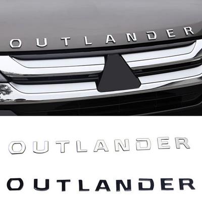 Vhodné pro Outlander Originální ABS chromované auto 3D písmena Znak kapoty Logo Odznak Samolepky na auto Stylingové obtisky na auto Příslušenství
