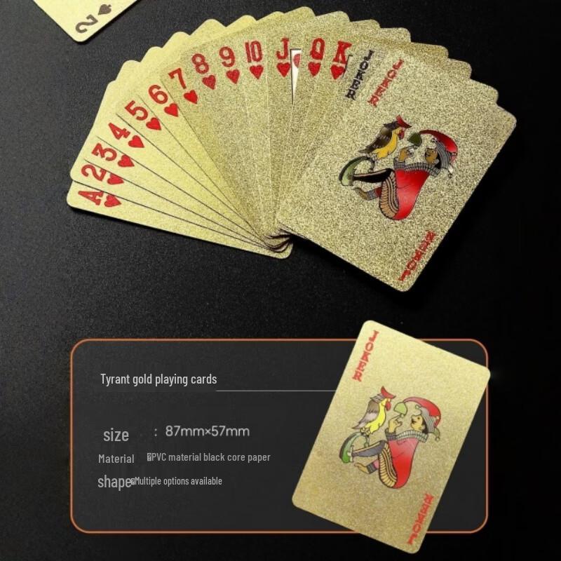 Waterproof Gold Foil PVC Playing Cards