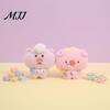 Stuffed Animal Keychain Pendant Cartoon Pig Plush for Backpacks, Bag Charm with Ball Chain, Decorative Soft Toy