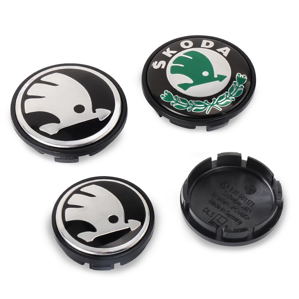 REOY4 4pcs 55/65mm Car Original Wheel Center Cover Hub Cap Emblem Decoration For Skoda Kodiaq Superb Yeti Karoq Rapid Fabia RS Octavia