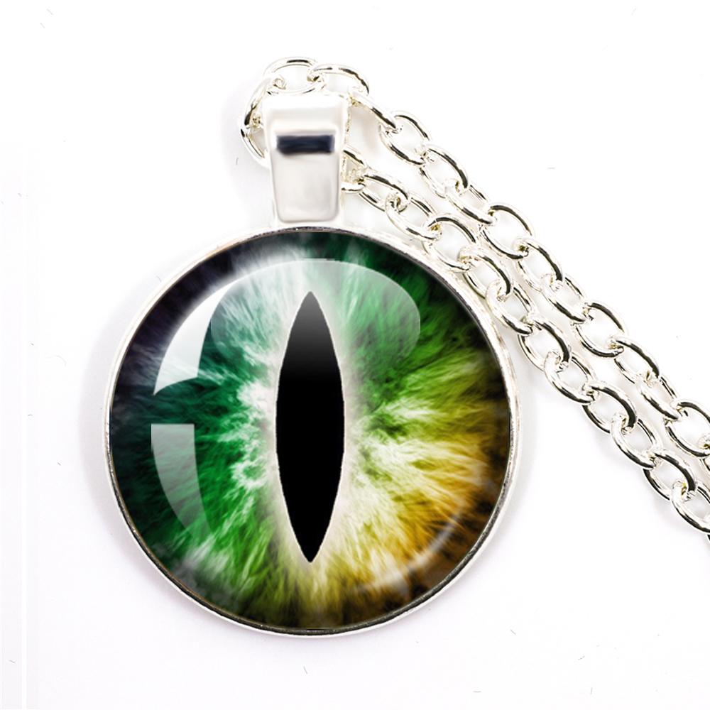 Dragon Evil Eye Glass Necklace Dragon Eye Fashion Evil Eye Necklace Jewelry Men Fashion Necklace For Friends Gift