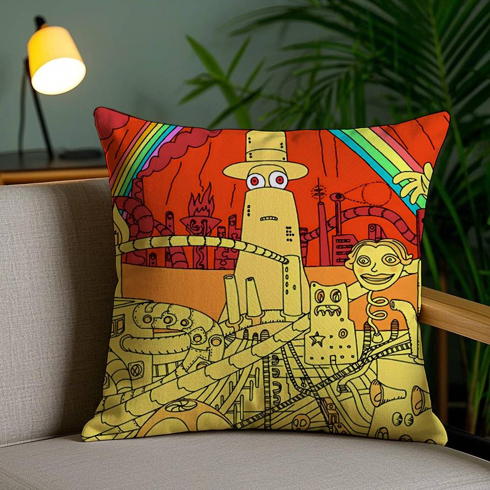 

Cool Cartoon S-Superjail Pillow Case Office Sofa Dorm Chair Back Short Plush Double-sided Printing Home Cushion Cover 30cmx30cm