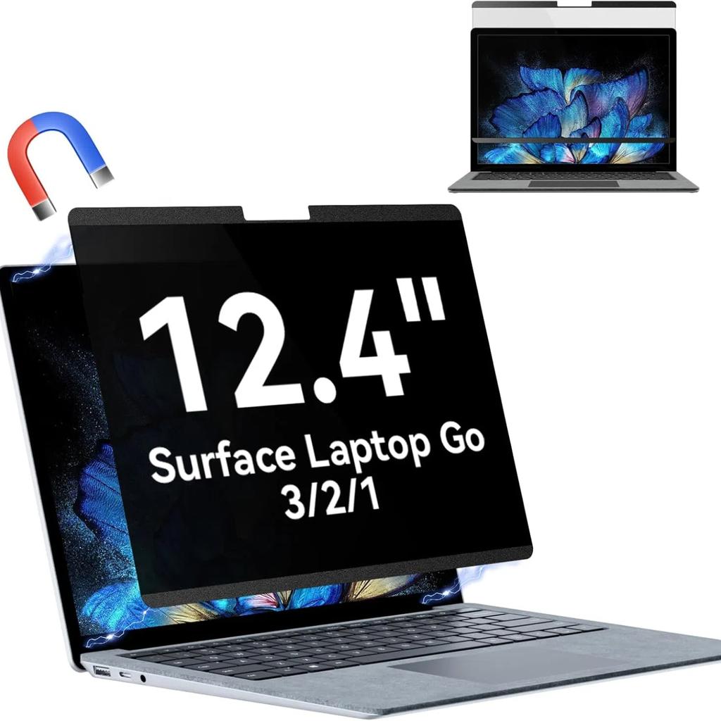 Magnetic Privacy Filter Compatible with 15 Inch Surface Laptop 5/4/3/2/1 Removable Anti Glare Blue Light Laptop Privacy Screen for Surface Pro 7/8/9/X