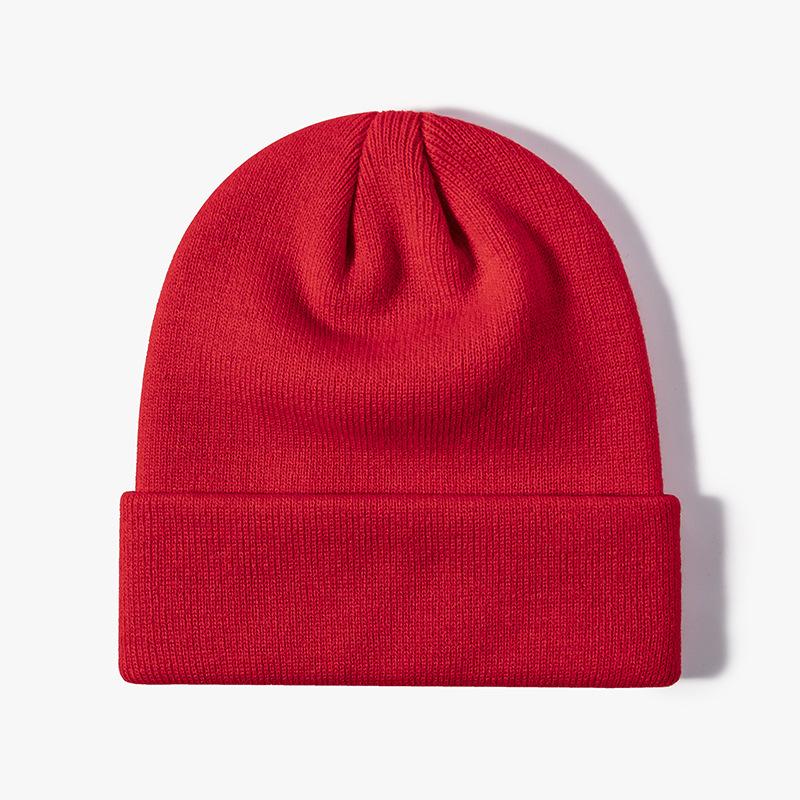 Schwarz Weiß Blau Beige Rosa Rot Grün Strickmütze für Jungen Mädchen Herbst Winter Warme Skullies Beanie Erwachsene Kinder Hüte & Mützen