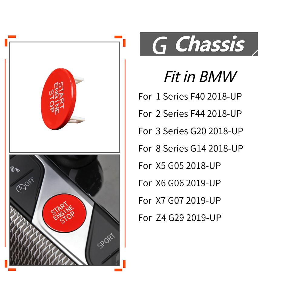 

Кнопка запуска двигателя автомобиля, крышка зажигания для BMW Z4 G29 G20 X5 G05 X7 G07 G14 G15 G16 X3 G01 F97, аксессуары для стоп-выключателя, Стайлинг красный