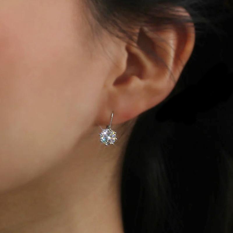 Huitan Luxury Solitaire Cubic Zirconia Drop Earrings for Women Simple and Elegant Female Accessories Fashion Versatile Jewelry
