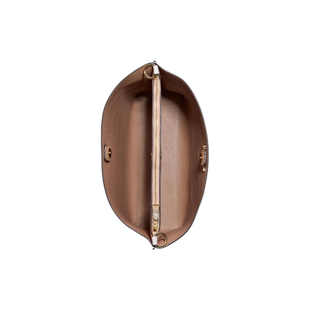 New COACH Mollie Leather Bucket Bag, Handbag, Shoulder Bag, Crossbody Bag Trumpets Women's White CB601-IMCAH