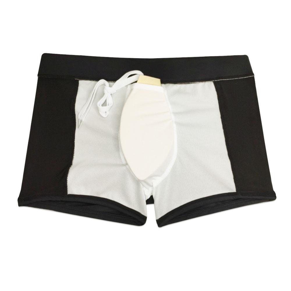 Herren-Badehose, passend für sexy Badebekleidung, Strandkleidung, Bräunen, Surfen, schwarze Blume