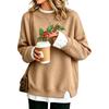Women's Sweatshirt Christmas Print Long Sleeve Loose Fit Layering Casual Pullover