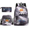 Riman One Piece Backpack 3-Piece Set, Boys And Girls Laptop, Youth Schoolbag, Messenger Bag, Pencil Bag.