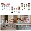 4Pcs Hanging Feet Doll Statues Adorable Elegant Resin Figurines Stylish Cartoon Ornaments Family Sculpture for Office Wedding
