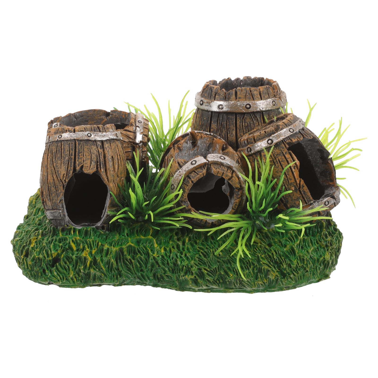 

Other Aquarium Supplies Fish Tank Barrel Ornaments Tanks Hideaway Rock Resin Hideout Decor Cave Adorn 11.50X8.50X6.00CM