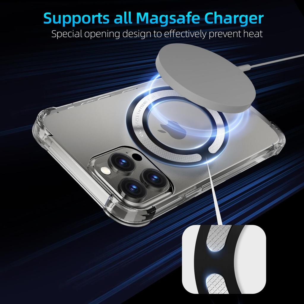 4Pcs Adapter Ring for Magsafe, Magnet Adapter, Magsafe Sticker with 3M Adhesive, Black Metal Loop for Wireless Charger/Card Wallet/Car Mount/Battery