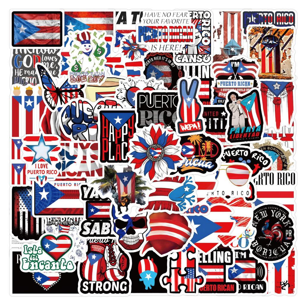 120 Puerto Rico Graffiti Stickers DIY Decorative Notebook Guitar Personalized Waterproof Stickers