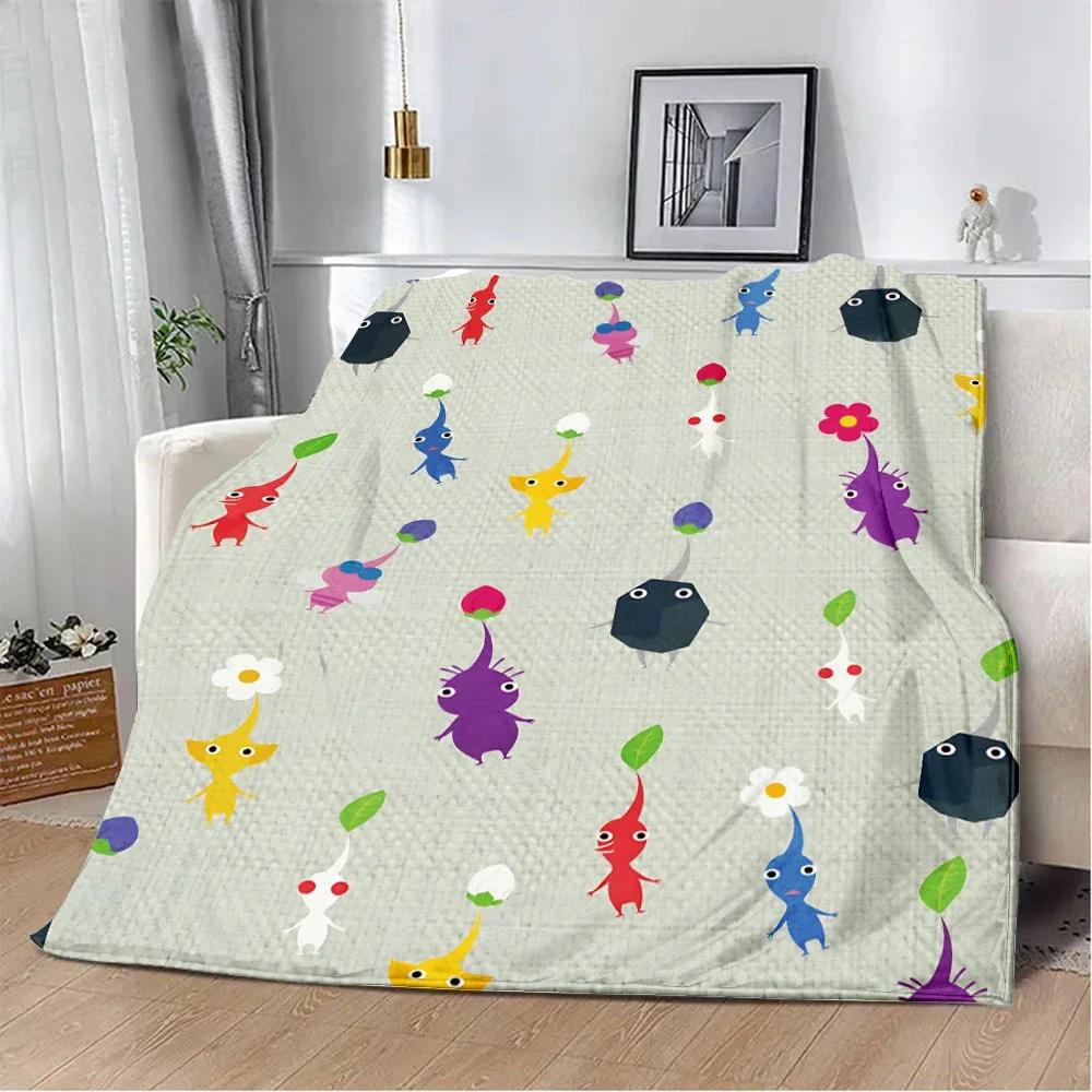 

Pikmin Printed Blanket Picnic Blankets Warm Blanket Soft and Comfortable Blanket Home Travel Birthday Gift 40x50in