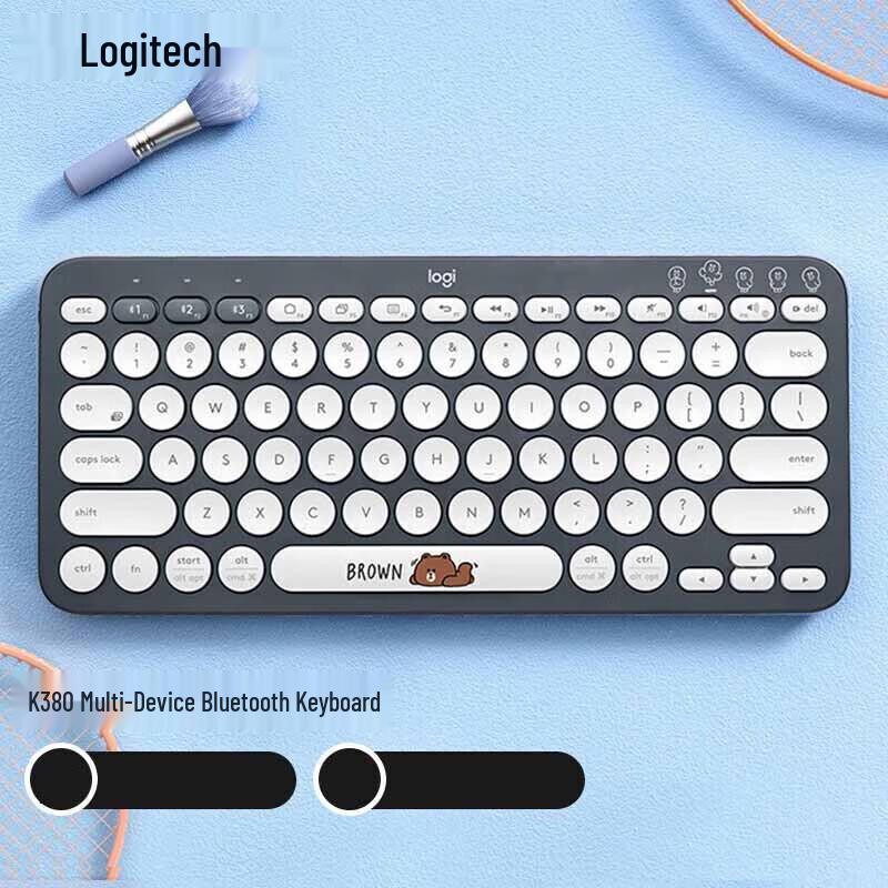 Logitech K380 Multi-Device Bluetooth Keyboard - Brown Bear Edition